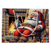 Grand Sac Cadeau Père Noël dort Noël (Dos)