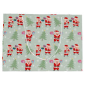 Grand Sac Cadeau Père Noël Pig Giving Motif (Dos)