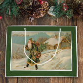 Grand Sac Cadeau Père Noël victorien