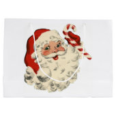 Grand Sac Cadeau Père Noël Vintage (Dos)