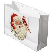 Grand Sac Cadeau Père Noël Vintage (Devant Angle)