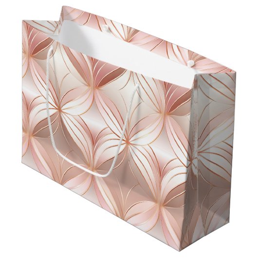 Grand Sac Cadeau Perle Blush Rose Or (Devant Angle)