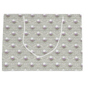 Grand Sac Cadeau Perles & Dentelle (Devant)