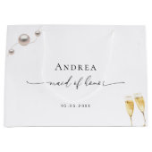 Grand Sac Cadeau Perles et Procuco Maid d'honneur Merci (Devant)