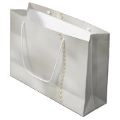 Grand Sac Cadeau Perles White Luxe (Devant Angle)
