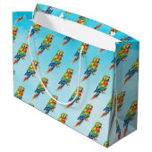 Grand Sac Cadeau Perroquet (Dos Angle)