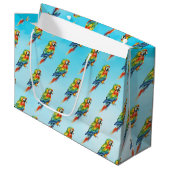 Grand Sac Cadeau Perroquet (Devant Angle)
