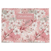 Grand Sac Cadeau Personalized cherry blossoms (Devant)