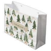 Grand Sac Cadeau Personalized Christmas Tree Name Gift Bag (Devant Angle)