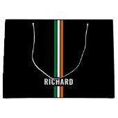 Grand Sac Cadeau Personalized Irish Flag Patriotic Ireland Stripes (Devant)