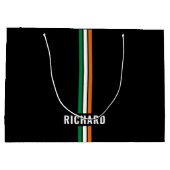 Grand Sac Cadeau Personalized Irish Flag Patriotic Ireland Stripes (Dos)