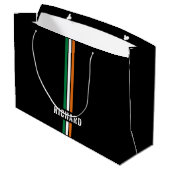 Grand Sac Cadeau Personalized Irish Flag Patriotic Ireland Stripes (Dos Angle)
