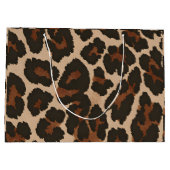 Grand Sac Cadeau Personalized Pink Leopard Print Chic Animal Print (Dos)