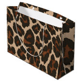 Grand Sac Cadeau Personalized Pink Leopard Print Chic Animal Print (Dos Angle)