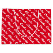 Grand sac cadeau personnalisé avec imprimé de nom  (Dos)