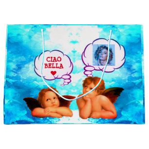 Grand Sac Cadeau Personnalisé CIAO BELLA Cherub Angels