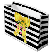 Grand sac cadeau personnalisé de la boîte jaune (Dos Angle)