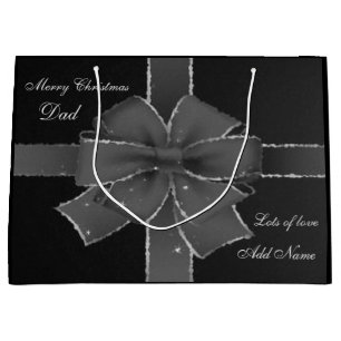 Grand Sac Cadeau Personnalisé Joyeux Noël papa design cadeau
