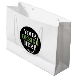 Grand Sac Cadeau personnalisé, unique, élégant et minimaliste kiss 