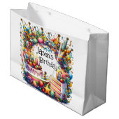 Grand Sac Cadeau Personnaliser la fête d'anniversaire (Devant Angle)