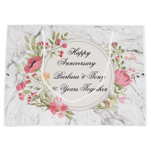 Grand Sac Cadeau Personnaliser le bon anniversaire (Devant)