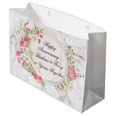 Grand Sac Cadeau Personnaliser le bon anniversaire (Dos Angle)