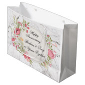 Grand Sac Cadeau Personnaliser le bon anniversaire (Devant Angle)