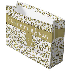 Grand Sac Cadeau Personnalisez : Au-dessus du soixantième thème