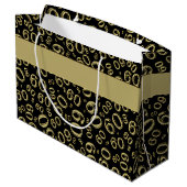 Grand Sac Cadeau Personnalisez : soixantième Or (Dos Angle)