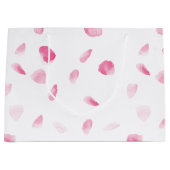 Grand Sac Cadeau Pétales Roses romantiques (Devant)