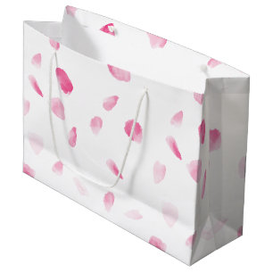 Grand Sac Cadeau Pétales Roses romantiques