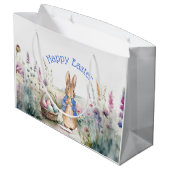 Grand Sac Cadeau Peter le lapin Joyeux Pâques (Dos Angle)
