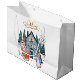 Grand Sac Cadeau Peter le lapin Noël shopping (Devant Angle)