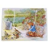 Grand Sac Cadeau Peter le lapin Tumbling dans Vegie Patch (Devant)