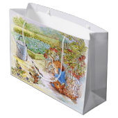 Grand Sac Cadeau Peter le lapin Tumbling dans Vegie Patch (Dos Angle)