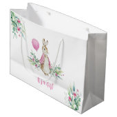 Grand Sac Cadeau Peter Rabbit C'est une fille (Devant Angle)