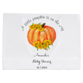 Grand Sac Cadeau Petit Baby shower Citrouille (Dos)