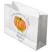 Grand Sac Cadeau Petit Baby shower Citrouille (Devant Angle)