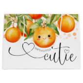 Grand Sac Cadeau Petit Baby shower de Citrus orange Cutie (Devant)