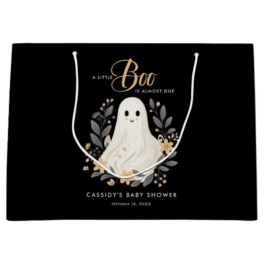 Grand Sac Cadeau Petit Boho Ghost Baby shower d'Halloween (Devant)