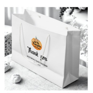 Grand Sac Cadeau Petit Citrouille en route Baby shower