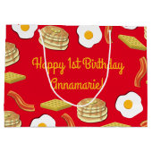 Grand Sac Cadeau Petit déjeuner Brunch Fête d'anniversaire Enfants (Dos)