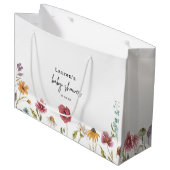 Grand Sac Cadeau Petit Fleur sauvage En Route Baby shower (Devant Angle)