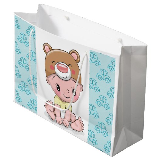 Grand Sac Cadeau Petit Garçon (Devant Angle)