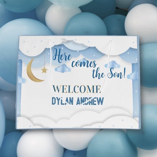 Grand Sac Cadeau Petit garçon personnalisé parfait