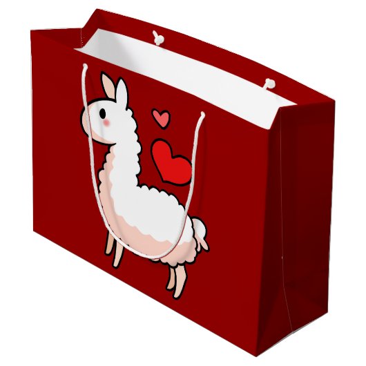 Grand Sac Cadeau Petit lama (Dos Angle)