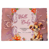 Grand Sac Cadeau Petit lion mignon (Devant)