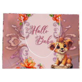 Grand Sac Cadeau Petit lion mignon (Dos)