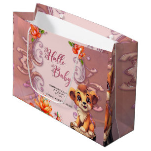 Grand Sac Cadeau Petit lion mignon