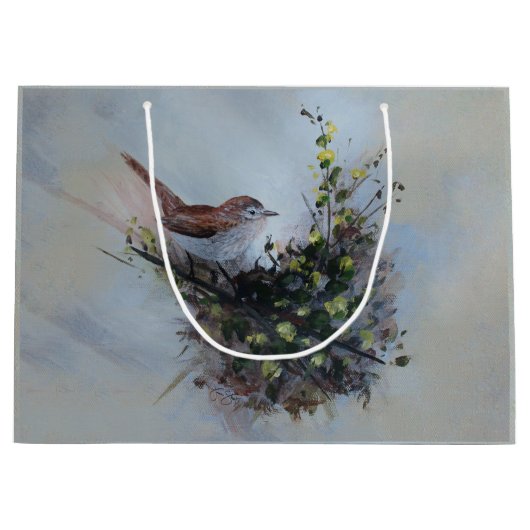 Grand Sac Cadeau Petit Oiseau (Devant)